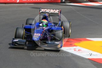 World © Octane Photographic Ltd. Carlin - GP2/11 – Sergio Canamasas. Thursday 26th May 2016, GP2 Practice, Monaco, Monte Carlo. Digital Ref : 1558CB7D0953