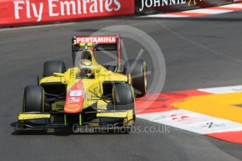 World © Octane Photographic Ltd. Pertamina Campos Racing - GP2/11 – Sean Gelael. Thursday 26th May 2016, GP2 Practice, Monaco, Monte Carlo. Digital Ref : 1558CB7D0990