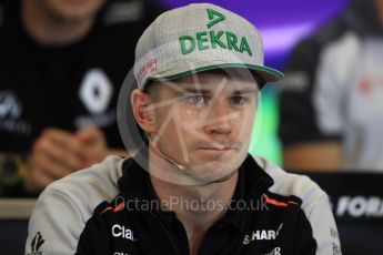 World © Octane Photographic Ltd. F1 USA Grand Prix, Austin Texas – Circuit of the Americas (COTA) Drivers’ Press Conference. Thursday 20th October 2016. Sahara Force India - Nico Hulkenberg. Digital Ref :1739LB1D8918