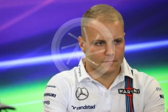 World © Octane Photographic Ltd. F1 USA Grand Prix, Austin Texas – Circuit of the Americas (COTA) Drivers’ Press Conference. Thursday 20th October 2016. Williams Martini Racing – Valtteri Bottas. Digital Ref :1739LB1D8973