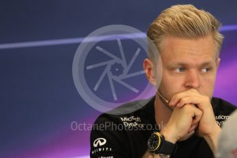 World © Octane Photographic Ltd. F1 USA Grand Prix, Austin Texas – Circuit of the Americas (COTA) Drivers’ Press Conference. Thursday 20th October 2016. Renault Sport F1 Team RS16 - Kevin Magnussen. Digital Ref :1739LB1D9046