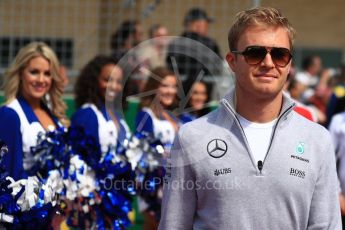 World © Octane Photographic Ltd. Mercedes AMG Petronas W07 Hybrid – Nico Rosberg. Sunday 23rd October 2016, F1 USA Grand Prix Drivers’ Parade, Austin, Texas – Circuit of the Americas (COTA). Digital Ref :1748LB1D3214