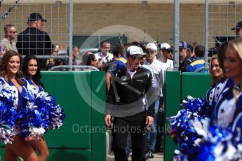 World © Octane Photographic Ltd. McLaren Honda MP4-31 – Fernando Alonso. Sunday 23rd October 2016, F1 USA Grand Prix Drivers’ Parade, Austin, Texas – Circuit of the Americas (COTA). Digital Ref :1748LB1D3295