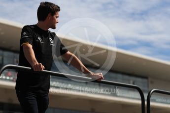 World © Octane Photographic Ltd. Renault Sport F1 Team RS16 – Jolyon Palmer. Sunday 23rd October 2016, F1 USA Grand Prix Drivers’ Parade, Austin, Texas – Circuit of the Americas (COTA). Digital Ref :1748LB1D3352