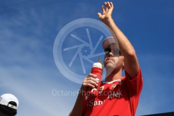 World © Octane Photographic Ltd. Scuderia Ferrari SF16-H – Sebastian Vettel. Sunday 23rd October 2016, F1 USA Grand Prix Drivers’ Parade, Austin, Texas – Circuit of the Americas (COTA). Digital Ref :1748LB1D3388