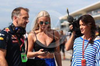 World © Octane Photographic Ltd. Lindsey Vonn. Sunday 23rd October 2016, F1 USA Grand Prix Grid, Austin, Texas – Circuit of the Americas (COTA). Digital Ref :1748LB1D3492