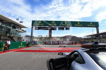 World © Octane Photographic Ltd. USA flag. Sunday 23rd October 2016, F1 USA Grand Prix Grid, Austin, Texas – Circuit of the Americas (COTA). Digital Ref :1748LB2D5827