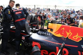 World © Octane Photographic Ltd. Red Bull Racing RB12 – Daniel Ricciardo. Sunday 23rd October 2016, F1 USA Grand Prix Grid, Austin, Texas – Circuit of the Americas (COTA). Digital Ref :1748LB2D5862