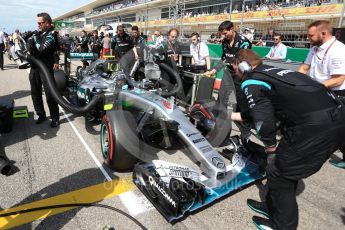 World © Octane Photographic Ltd. Mercedes AMG Petronas W07 Hybrid – Nico Rosberg. Sunday 23rd October 2016, F1 USA Grand Prix Grid, Austin, Texas – Circuit of the Americas (COTA). Digital Ref :1748LB2D5890