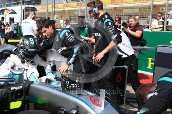 World © Octane Photographic Ltd. Mercedes AMG Petronas W07 Hybrid – Nico Rosberg. Sunday 23rd October 2016, F1 USA Grand Prix Grid, Austin, Texas – Circuit of the Americas (COTA). Digital Ref :1748LB2D5906