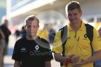 World © Octane Photographic Ltd. Renault Sport F1 Team RS16 - Kevin Magnussen. Friday 21st October 2016, F1 USA Grand Prix Paddock, Austin, Texas – Circuit of the Americas (COTA). Digital Ref : 1741LB2D4775