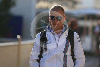 World © Octane Photographic Ltd. Williams Martini Racing, Williams Mercedes FW38 – Valtteri Bottas. Friday 21st October 2016, F1 USA Grand Prix Paddock, Austin, Texas – Circuit of the Americas (COTA). Digital Ref : 1741LB2D4808