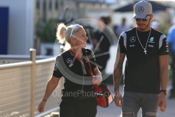 World © Octane Photographic Ltd. Mercedes AMG Petronas W07 Hybrid – Lewis Hamilton. Friday 21st October 2016, F1 USA Grand Prix Paddock, Austin, Texas – Circuit of the Americas (COTA). Digital Ref : 1741LB2D4824