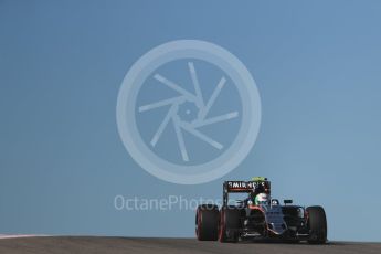 World © Octane Photographic Ltd. Sahara Force India VJM09 Development Driver – Alfonso Celis. Friday 21st October 2016, F1 USA Grand Prix Practice 1, Austin, Texas – Circuit of the Americas (COTA). Digital Ref :1742LB1D0007