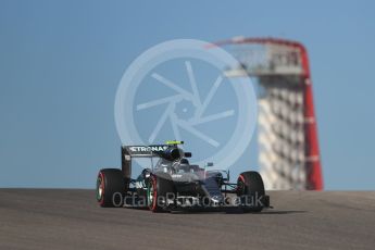 World © Octane Photographic Ltd. Mercedes AMG Petronas W07 Hybrid – Nico Rosberg. Friday 21st October 2016, F1 USA Grand Prix Practice 1, Austin, Texas – Circuit of the Americas (COTA). Digital Ref :1742LB1D0073