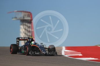 World © Octane Photographic Ltd. Sahara Force India VJM09 Development Driver – Alfonso Celis. Friday 21st October 2016, F1 USA Grand Prix Practice 1, Austin, Texas – Circuit of the Americas (COTA). Digital Ref :1742LB1D0124