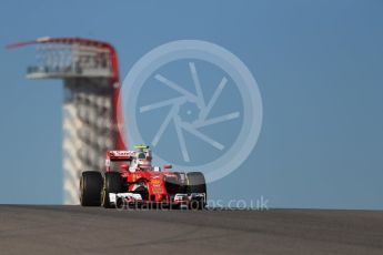 World © Octane Photographic Ltd. Scuderia Ferrari SF16-H – Kimi Raikkonen. Friday 21st October 2016, F1 USA Grand Prix Practice 1, Austin, Texas – Circuit of the Americas (COTA). Digital Ref :1742LB1D0240