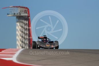 World © Octane Photographic Ltd. Scuderia Toro Rosso STR11 with Halo – Daniil Kvyat. Friday 21st October 2016, F1 USA Grand Prix Practice 1, Austin, Texas – Circuit of the Americas (COTA). Digital Ref :1742LB1D0257