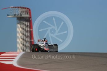 World © Octane Photographic Ltd. Haas F1 Team VF-16 – Romain Grosjean. Friday 21st October 2016, F1 USA Grand Prix Practice 1, Austin, Texas – Circuit of the Americas (COTA). Digital Ref :1742LB1D0264