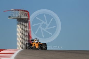 World © Octane Photographic Ltd. Renault Sport F1 Team RS16 - Kevin Magnussen. Friday 21st October 2016, F1 USA Grand Prix Practice 1, Austin, Texas – Circuit of the Americas (COTA). Digital Ref :1742LB1D0274