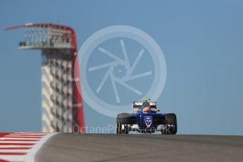 World © Octane Photographic Ltd. Sauber F1 Team C35 – Felipe Nasr. Friday 21st October 2016, F1 USA Grand Prix Practice 1, Austin, Texas – Circuit of the Americas (COTA). Digital Ref :1742LB1D0291