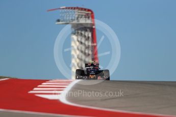 World © Octane Photographic Ltd. Scuderia Toro Rosso STR11 – Carlos Sainz. Friday 21st October 2016, F1 USA Grand Prix Practice 1, Austin, Texas – Circuit of the Americas (COTA). Digital Ref :1742LB1D0298