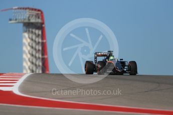 World © Octane Photographic Ltd. Sahara Force India VJM09 - Nico Hulkenberg. Friday 21st October 2016, F1 USA Grand Prix Practice 1, Austin, Texas – Circuit of the Americas (COTA). Digital Ref :1742LB1D0315