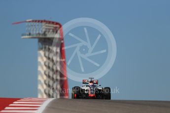 World © Octane Photographic Ltd. Haas F1 Team VF-16 – Romain Grosjean. Friday 21st October 2016, F1 USA Grand Prix Practice 1, Austin, Texas – Circuit of the Americas (COTA). Digital Ref :1742LB1D0426