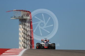 World © Octane Photographic Ltd. Haas F1 Team VF-16 – Romain Grosjean. Friday 21st October 2016, F1 USA Grand Prix Practice 1, Austin, Texas – Circuit of the Americas (COTA). Digital Ref :1742LB1D0426