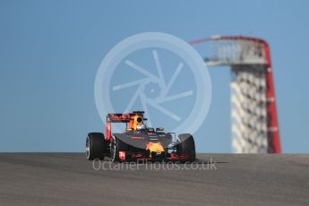 World © Octane Photographic Ltd. Red Bull Racing RB12 – Daniel Ricciardo. Friday 21st October 2016, F1 USA Grand Prix Practice 1, Austin, Texas – Circuit of the Americas (COTA). Digital Ref :1742LB1D9758