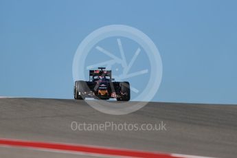 World © Octane Photographic Ltd. Scuderia Toro Rosso STR11 with Halo – Daniil Kvyat. Friday 21st October 2016, F1 USA Grand Prix Practice 1, Austin, Texas – Circuit of the Americas (COTA). Digital Ref :1742LB1D9802