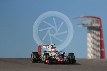 World © Octane Photographic Ltd. Haas F1 Team VF-16 - Esteban Gutierrez. Friday 21st October 2016, F1 USA Grand Prix Practice 1, Austin, Texas – Circuit of the Americas (COTA). Digital Ref :1742LB1D9862