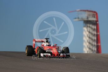 World © Octane Photographic Ltd. Scuderia Ferrari SF16-H – Sebastian Vettel. Friday 21st October 2016, F1 USA Grand Prix Practice 1, Austin, Texas – Circuit of the Americas (COTA). Digital Ref :1742LB1D9914