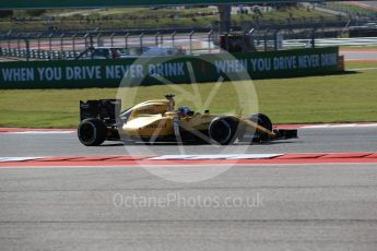 World © Octane Photographic Ltd. Renault Sport F1 Team RS16 – Jolyon Palmer. Friday 21st October 2016, F1 USA Grand Prix Practice 1, Austin, Texas – Circuit of the Americas (COTA). Digital Ref :1742LB2D4891