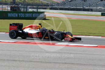 World © Octane Photographic Ltd. Red Bull Racing RB12 – Daniel Ricciardo. Friday 21st October 2016, F1 USA Grand Prix Practice 1, Austin, Texas – Circuit of the Americas (COTA). Digital Ref :1742LB2D4911