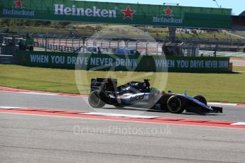 World © Octane Photographic Ltd. Sahara Force India VJM09 - Nico Hulkenberg. Friday 21st October 2016, F1 USA Grand Prix Practice 1, Austin, Texas – Circuit of the Americas (COTA). Digital Ref :1742LB2D4931