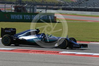 World © Octane Photographic Ltd. Mercedes AMG Petronas W07 Hybrid – Nico Rosberg. Friday 21st October 2016, F1 USA Grand Prix Practice 1, Austin, Texas – Circuit of the Americas (COTA). Digital Ref :1742LB2D5028