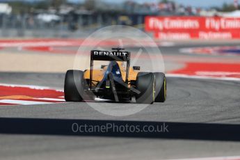 World © Octane Photographic Ltd. Renault Sport F1 Team RS16 - Kevin Magnussen. Friday 21st October 2016, F1 USA Grand Prix Practice 2, Austin, Texas – Circuit of the Americas (COTA). Digital Ref :1743LB1D0667