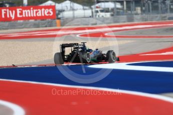 World © Octane Photographic Ltd. Sahara Force India VJM09 - Nico Hulkenberg. Friday 21st October 2016, F1 USA Grand Prix Practice 2, Austin, Texas – Circuit of the Americas (COTA). Digital Ref :1743LB1D0724