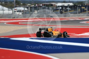 World © Octane Photographic Ltd. Renault Sport F1 Team RS16 – Jolyon Palmer. Friday 21st October 2016, F1 USA Grand Prix Practice 2, Austin, Texas – Circuit of the Americas (COTA). Digital Ref :1743LB1D0740