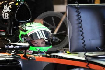 World © Octane Photographic Ltd. Sahara Force India VJM09 - Nico Hulkenberg. Saturday 22nd October 2016, F1 USA Grand Prix Practice 3, Austin, Texas – Circuit of the Americas (COTA). Digital Ref :1745LB1D1819