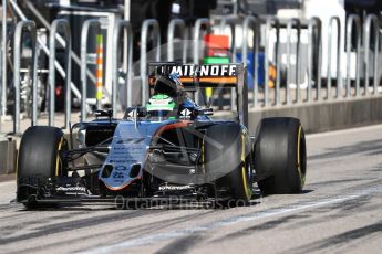 World © Octane Photographic Ltd. Sahara Force India VJM09 - Nico Hulkenberg. Saturday 22nd October 2016, F1 USA Grand Prix Practice 3, Austin, Texas – Circuit of the Americas (COTA). Digital Ref :1745LB1D1908