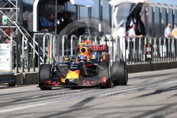 World © Octane Photographic Ltd. Red Bull Racing RB12 – Max Verstappen. Saturday 22nd October 2016, F1 USA Grand Prix Practice 3, Austin, Texas – Circuit of the Americas (COTA). Digital Ref :1745LB1D2088