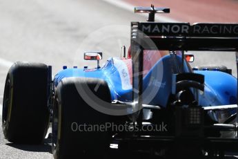 World © Octane Photographic Ltd. Manor Racing MRT05 - Pascal Wehrlein. Saturday 22nd October 2016, F1 USA Grand Prix Practice 3, Austin, Texas – Circuit of the Americas (COTA). Digital Ref :1745LB1D2152