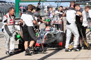World © Octane Photographic Ltd. Haas F1 Team VF-16 – Romain Grosjean. Saturday 22nd October 2016, F1 USA Grand Prix Practice 3, Austin, Texas – Circuit of the Americas (COTA). Digital Ref :1745LB1D2432