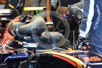 World © Octane Photographic Ltd. Scuderia Toro Rosso STR11 – Carlos Sainz. Saturday 22nd October 2016, F1 USA Grand Prix Practice 3, Austin, Texas – Circuit of the Americas (COTA). Digital Ref :1745LB1D2622