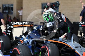 World © Octane Photographic Ltd. Sahara Force India VJM09 - Nico Hulkenberg. Saturday 22nd October 2016, F1 USA Grand Prix Qualifying, Austin, Texas – Circuit of the Americas (COTA). Digital Ref :1747LB1D2777