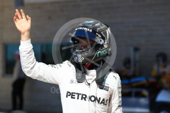 World © Octane Photographic Ltd. Mercedes AMG Petronas W07 Hybrid – Nico Rosberg. Saturday 22nd October 2016, F1 USA Grand Prix Qualifying, Austin, Texas – Circuit of the Americas (COTA). Digital Ref :1747LB1D2847
