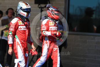 World © Octane Photographic Ltd. Scuderia Ferrari SF16-H – Sebastian Vettel and Kimi Raikkonen. Saturday 22nd October 2016, F1 USA Grand Prix Qualifying, Austin, Texas – Circuit of the Americas (COTA). Digital Ref :1747LB1D2882