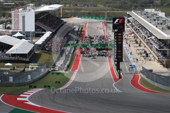 World © Octane Photographic Ltd. The grid prepares for race start. Sunday 23rd October 2016, F1 USA Grand Prix Race, Austin, Texas – Circuit of the Americas (COTA). Digital Ref :1749LB1D3541